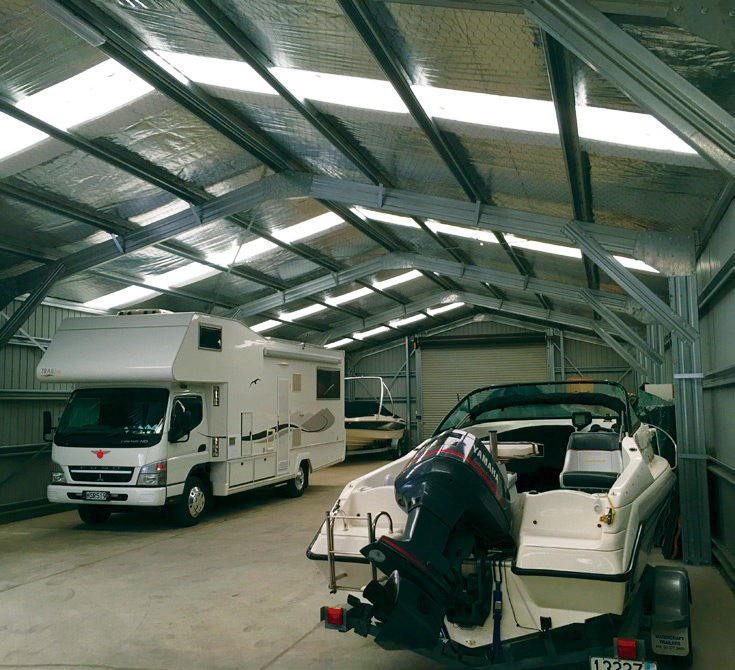 Drive-through inside storage bay