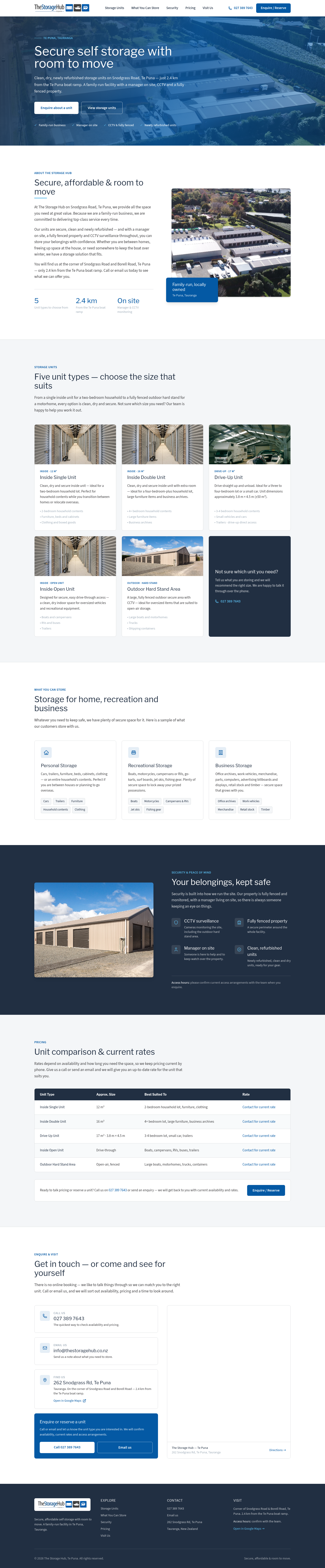Preview of Option A — The Professional redesign for The Storage Hub